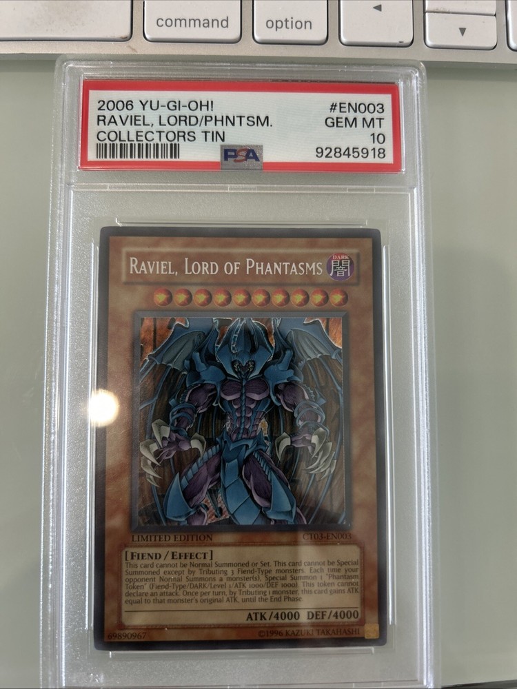 Yu-Gi-Oh Raviel Lord of Phantasms EN003 PSA 10 Graded Collectors Tin