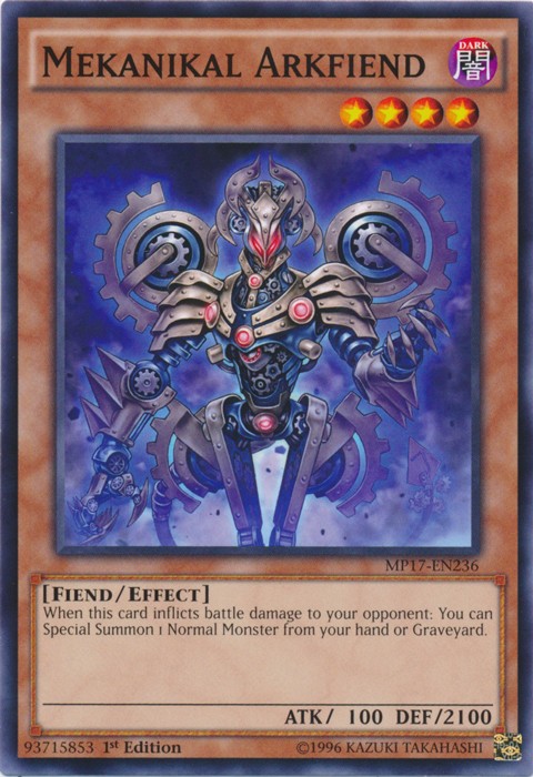 Mekanikal Arkfiend MP17-EN236 1st Edition Common Lightly Played