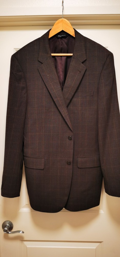 Jos A Bank Brown Blazer Mens 44L 2 Button Sport Coat