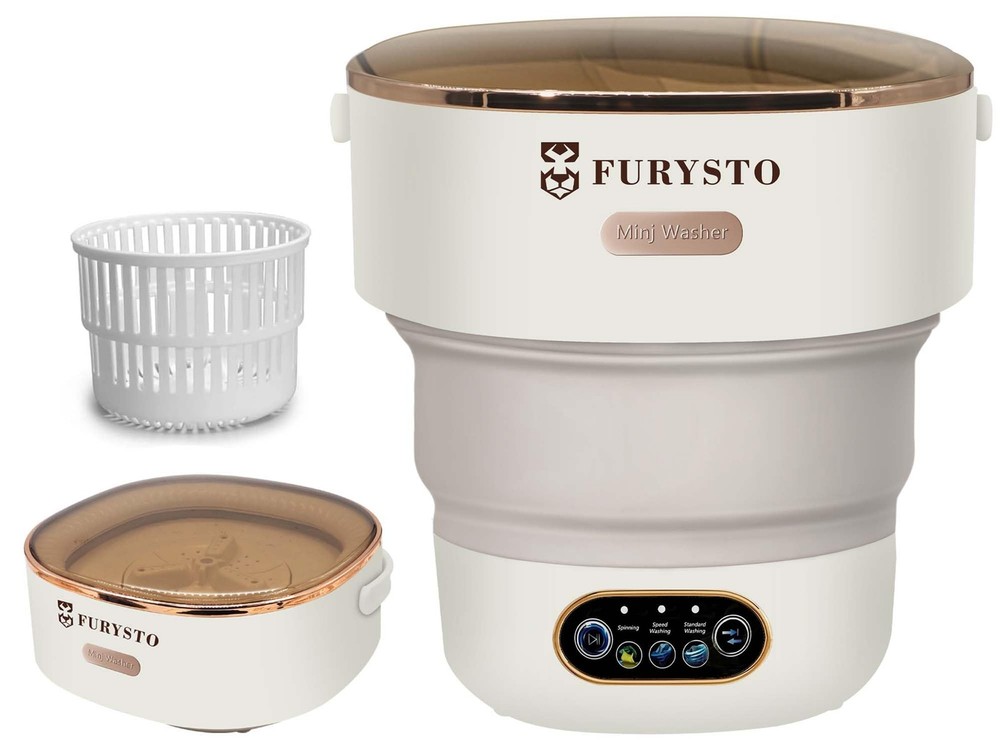 Foldable Portable Washing Machine Upgraded with Spin Basket,16L Mini Laundry Mac