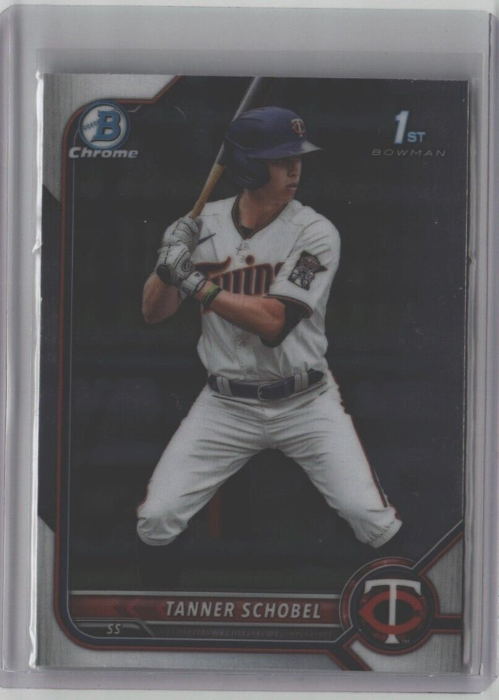 TANNER SCHOBEL ROOKIE BOWMAN CHROME 1st BDC-28 2022 MLB MINN TWINS FREE SHIPPING