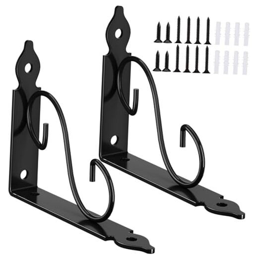 6-Inch Heavy Duty Decorative Floating Shelf Brackets Wall Mounted  