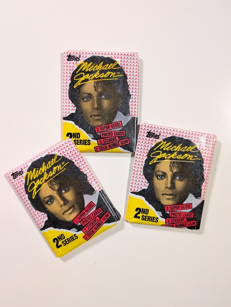 Michael Jackson 1984 Topps Trading Cards & Stickers (2nd Series) - 2 Packs ONLY