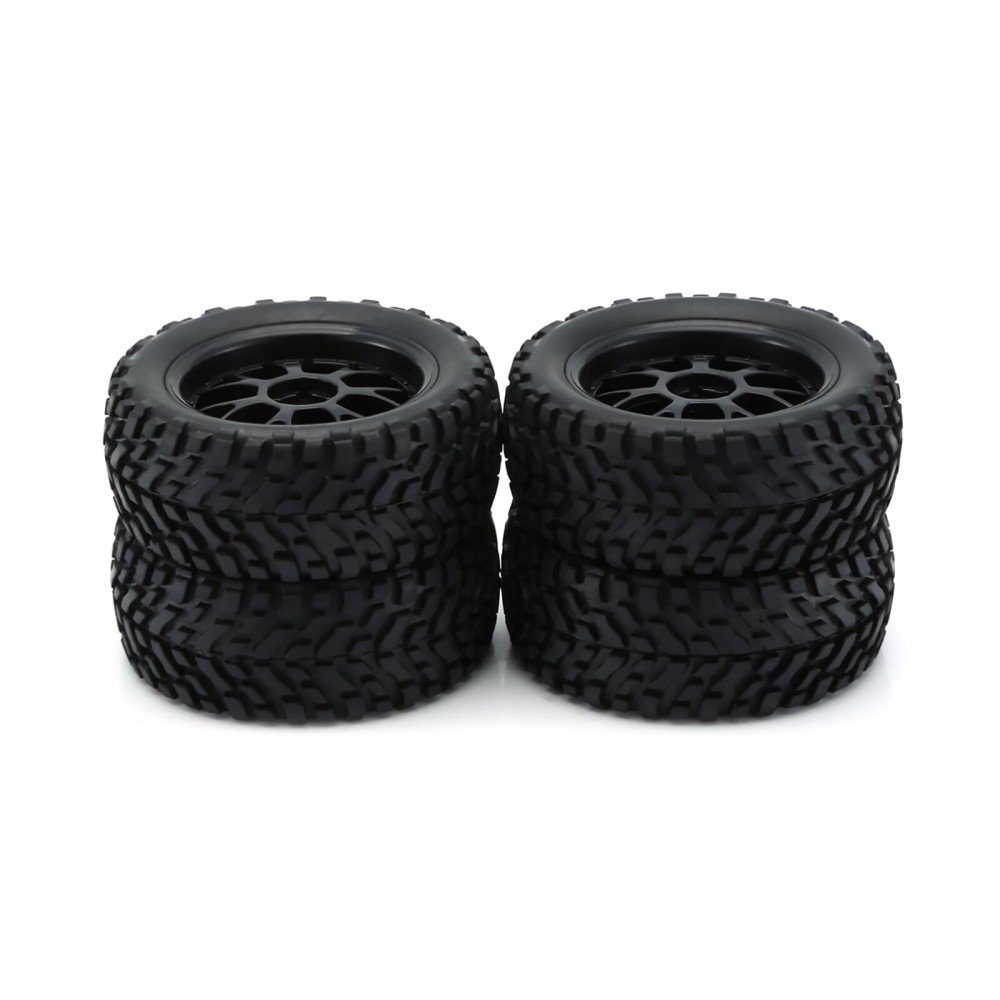 4Pcs 75mm All-Terrain Tires for Wltoys 144001 Tamiya HSP 1/16 RC Buggy