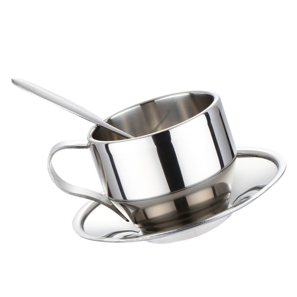 3pcs of One Set Stainless Steel Tea Cup Coffee Kettle Exquisite Tableware