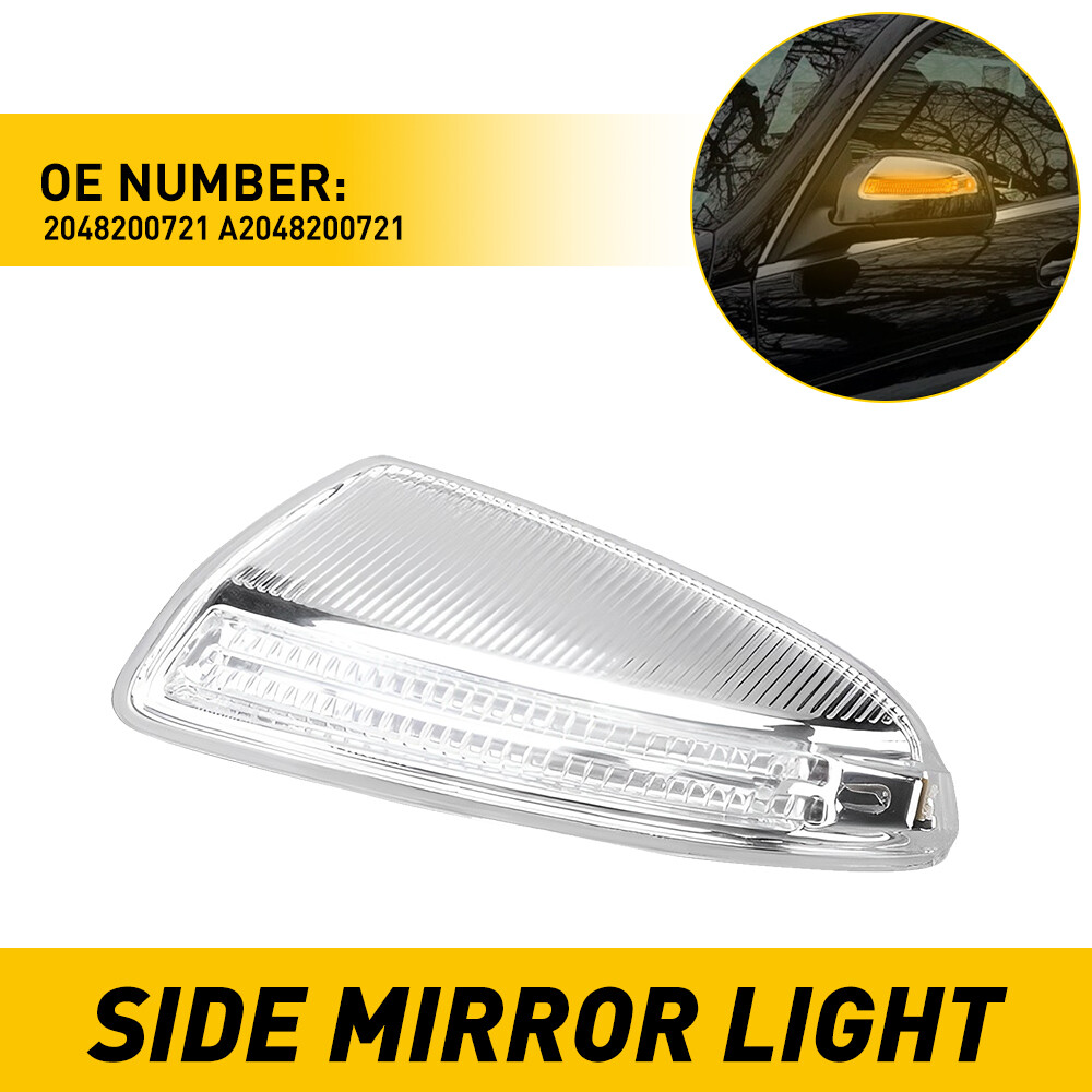For Mercedes W204 C250 C350 C300 ML Left Door Mirror Turn Signal Yellow Light