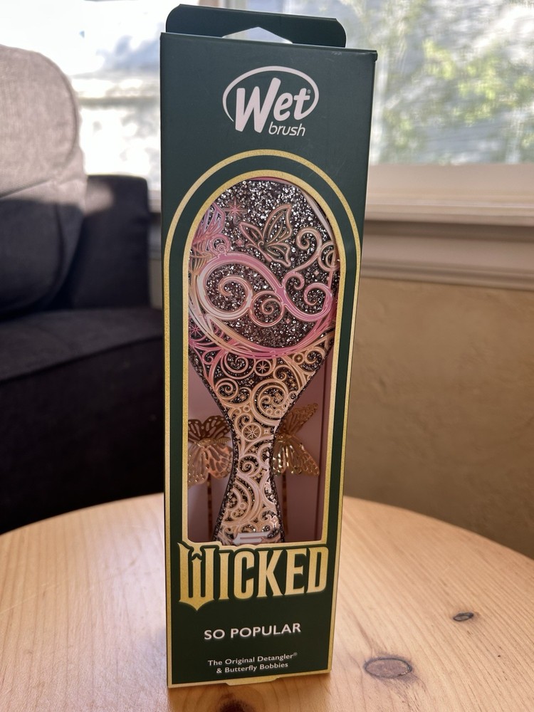 New! Wicked Wet Detangler Hair Brush ‘So Popular’ Butterflies Bobby Pins