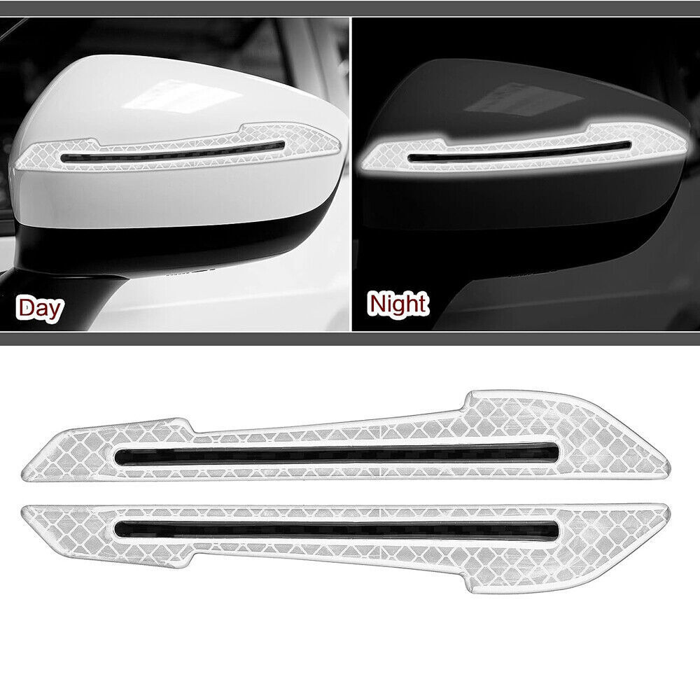 Silver Car Rearview Mirror Reflective Sticker Warning Tape Strip Decal Universal