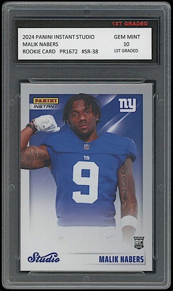 Malik Nabers 2024 Panini Instant Studio Rookie Card RC Giants PSA 10 Gem Mint