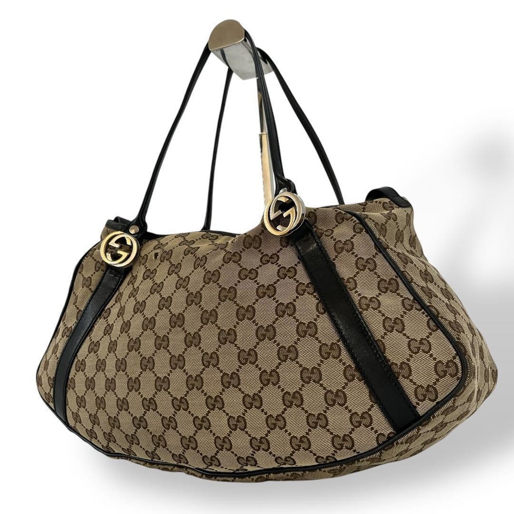 Gucci GG Canvas Interlocking Shoulder Bag with Adjustable Strap
