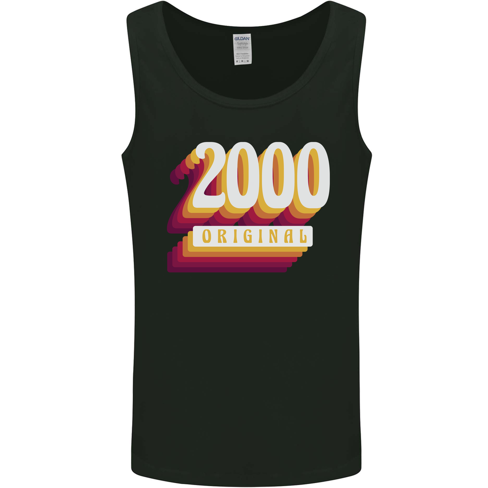 Retro 25th Birthday Original 2000 Mens Vest Tank Top