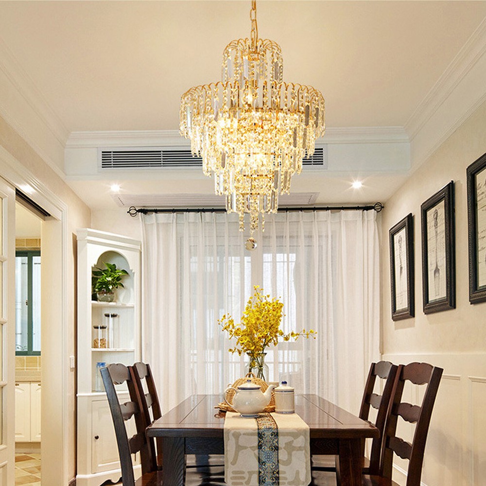 Modern Elegant Crystal Chandelier Ceiling Light Fixture Pendant Lamp US Shipping  