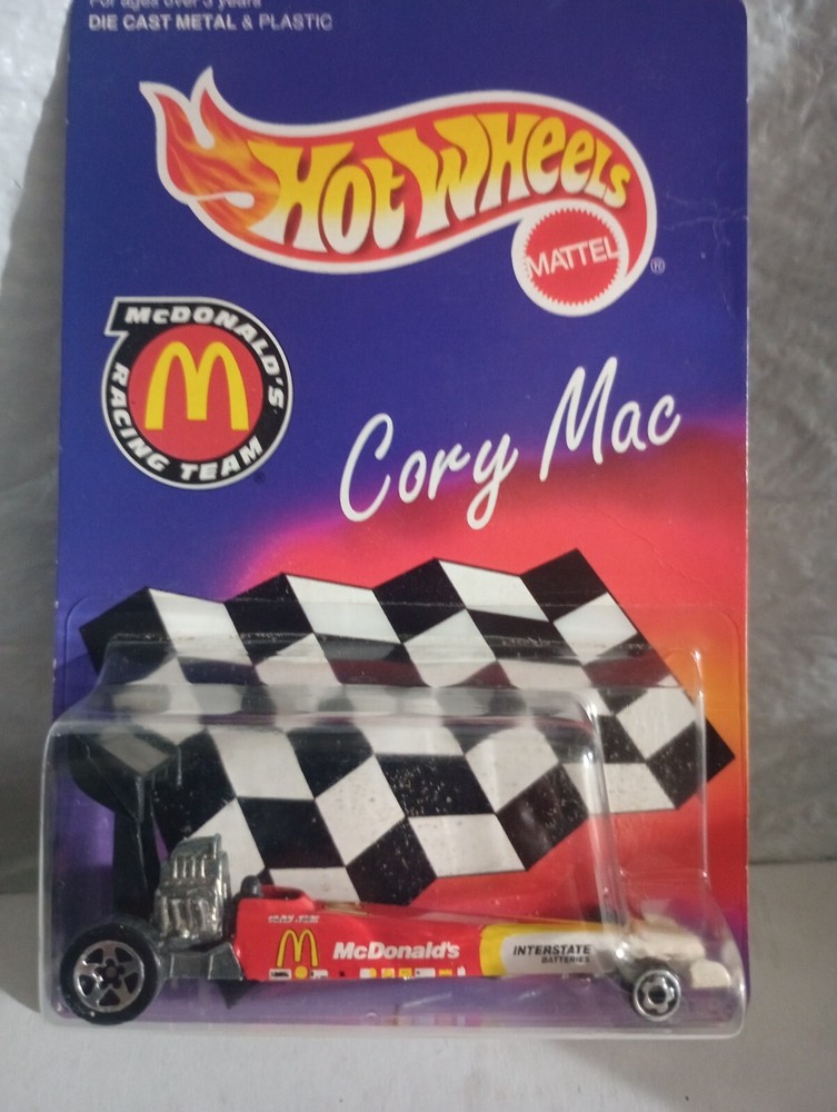 1996 Hot Wheels McDonald's Racing Team Cory Mac. New in Package.