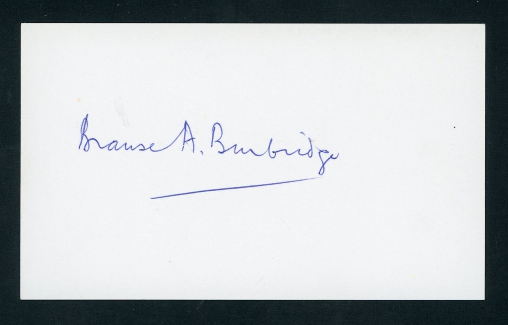 Branse Burbridge DEC. WWII UK RAF Fighter Pilot Ace-21V Signed 3x5 Card E26731