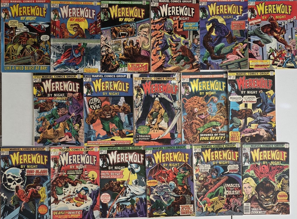 Werewolf By Night Bronze Lot ☆17 #2-40*11 MARK JEWELERS INS 1973 Mid Lower Grade