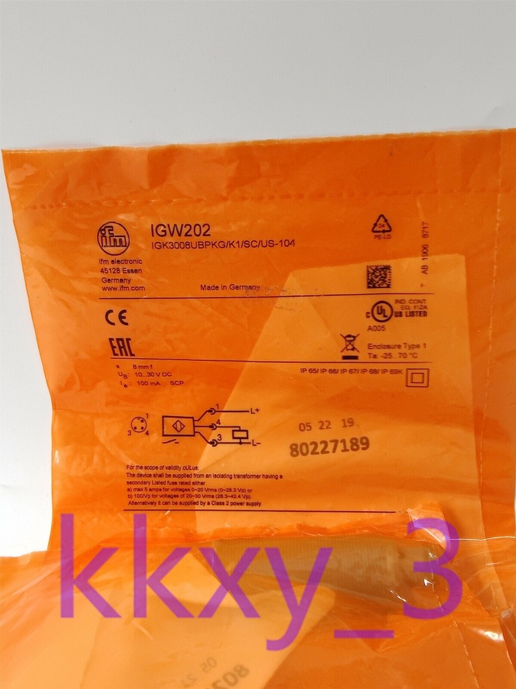 1 PCS NEW IN BOX IFM Inductive Proximity Switch IGW202 #A6-37