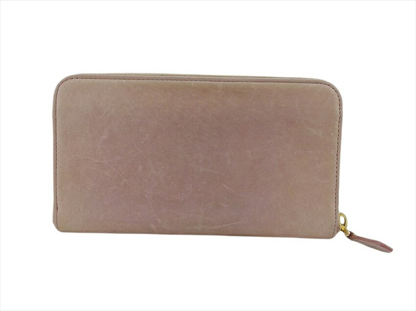Prada Authentic Pink Beige Gold Women's Purse Secondhand