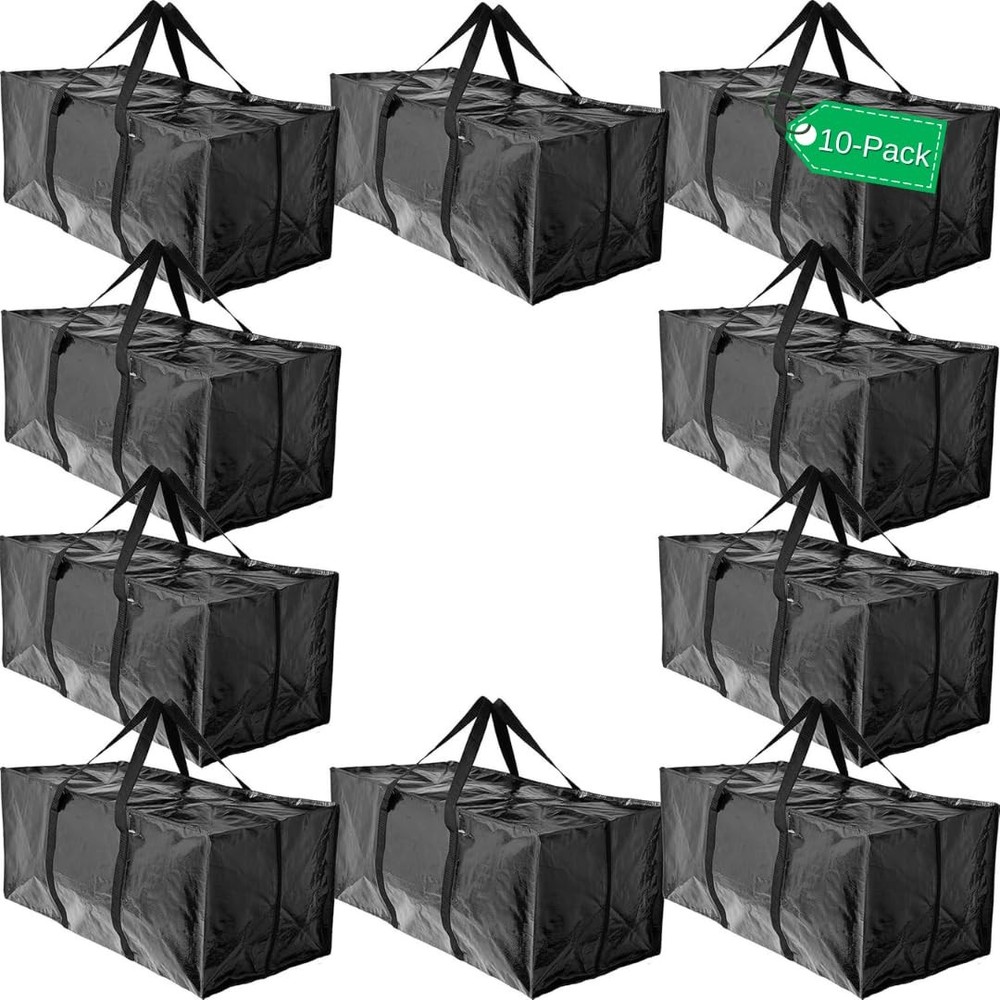 BAG-THAT 10 Heavy Duty Moving Bags with Extra Large Wrap Around Handles