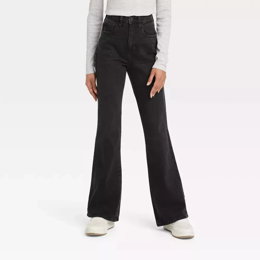 Universal Thread High-Rise Flare Jeans size 8 S - Black Wash - NEW