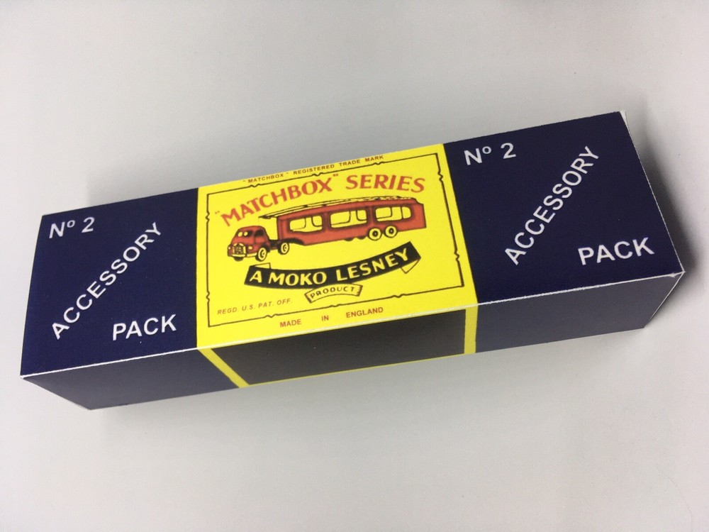 Lesney Matchbox A2 Repro Bedford Accessory Pack Car Transporter Box