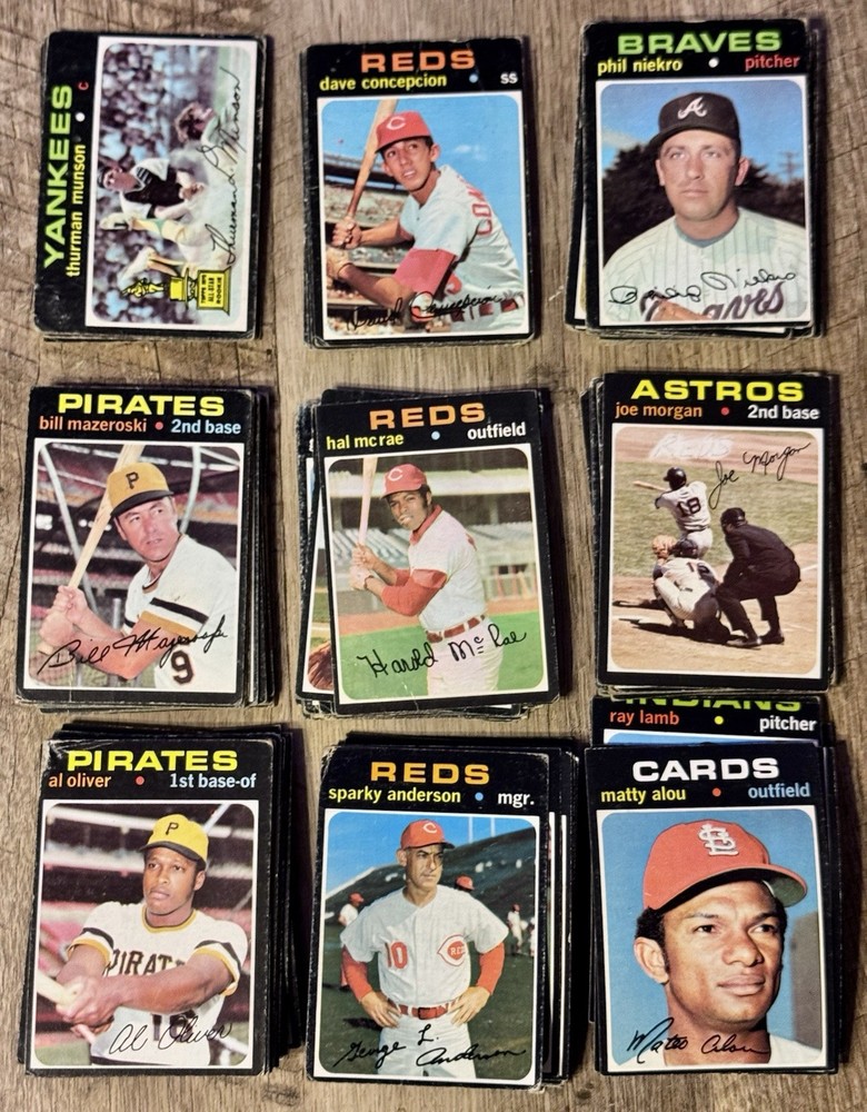 1971 Topps Baseball Card Vintage Lot Of 117 LOW GRADE-Thurman Munson-Joe Morgan