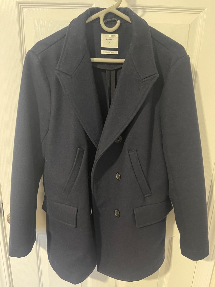 Billy Reid Bond Peacoat, Navy Medium, 007 Skyfall inspired