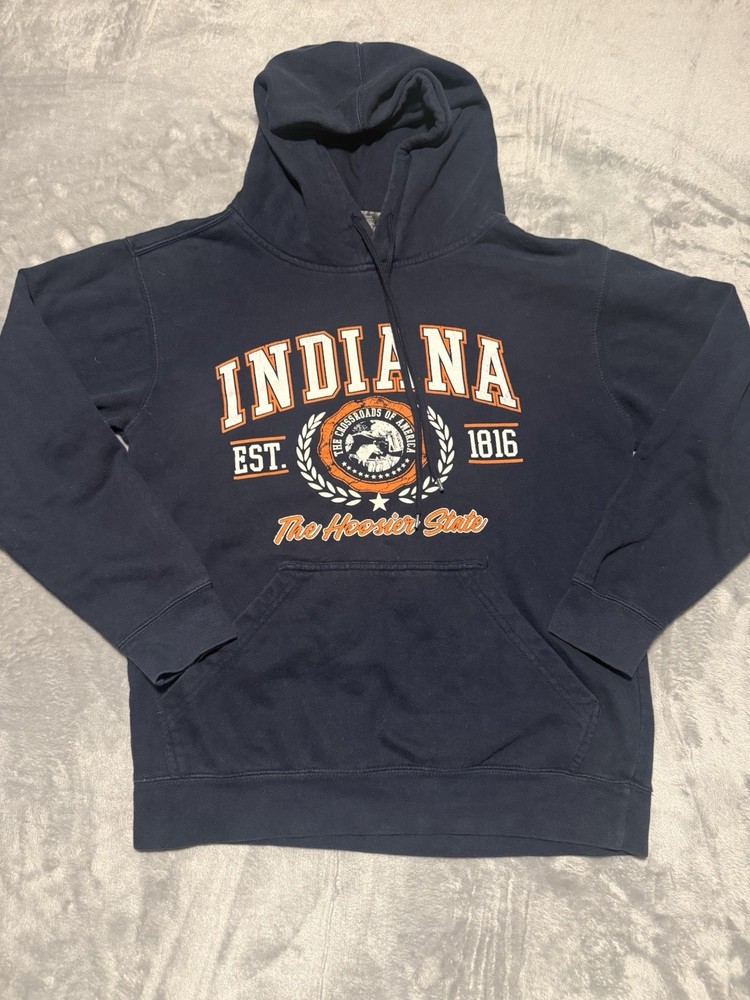 Point Sportswear Mens Small Indiana Long Sleeve Hoodie