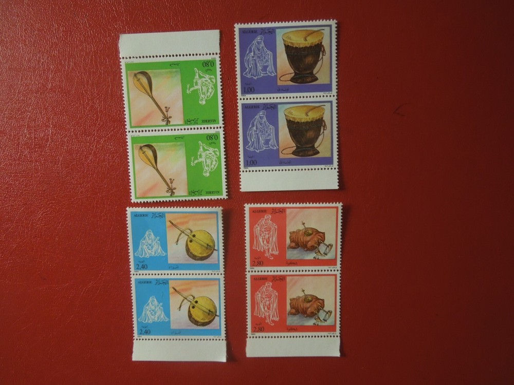 G 5418 ALGERIA  1984 Musical  Instruments  PAIRS  SET  MNH