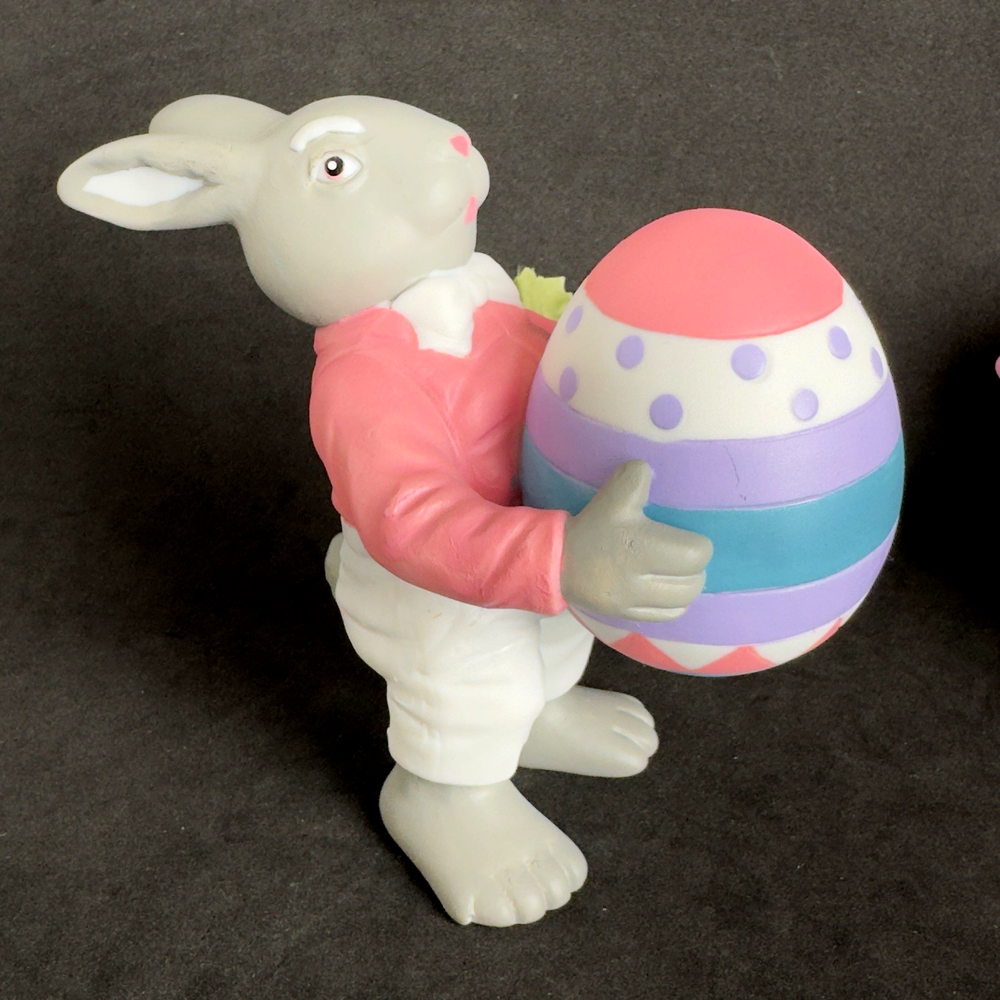 Bunny Rabbit Figurine Easter Deco Egg Dept. 56 Hideaway Hollow Carrot 4