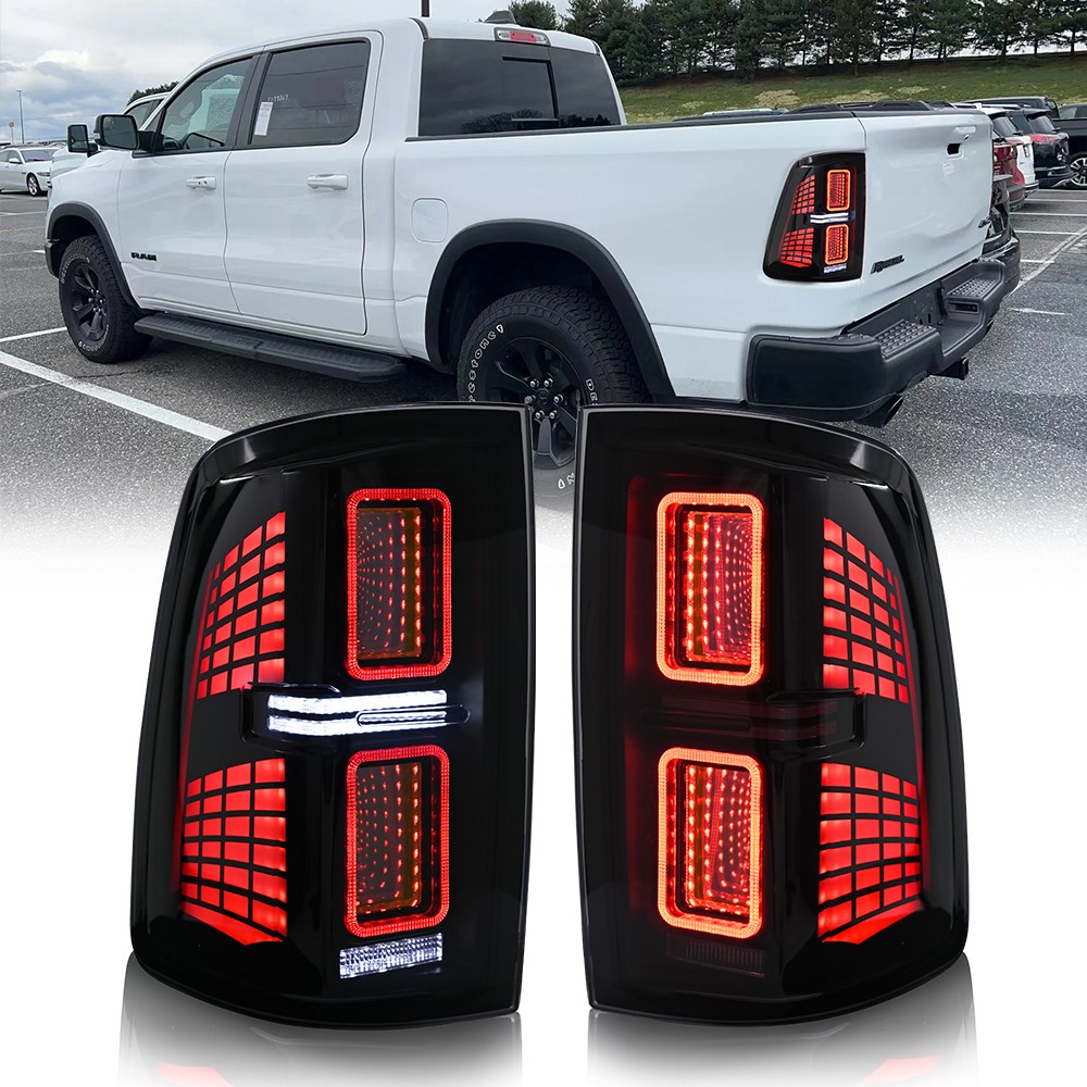 Smoke LED Taillights for Dodge Ram 1500 2500 3500 2009-2018 Rear Lamps