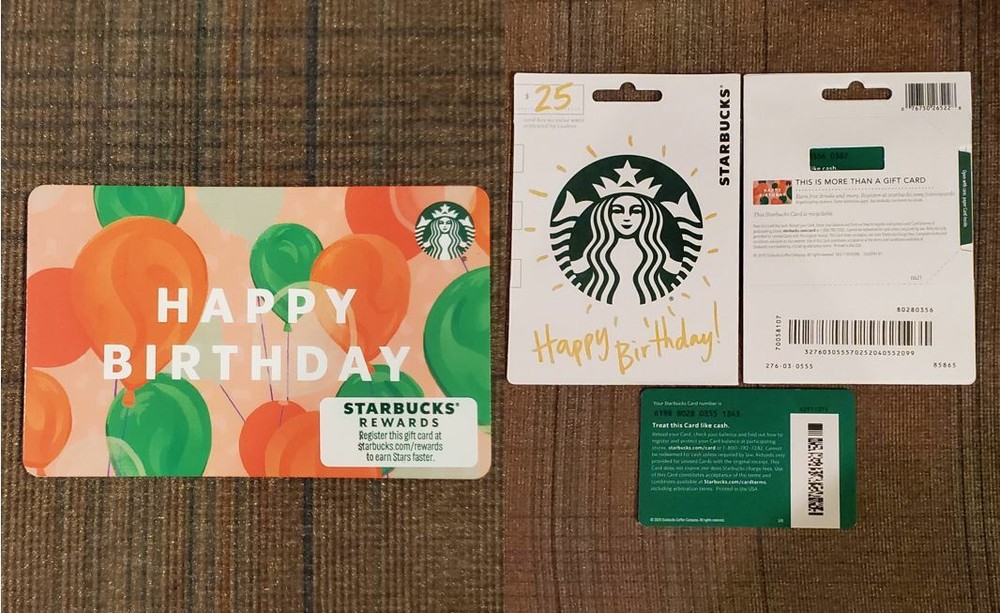Starbucks Happy Birthday Gift Card with Balloons Design #6198-image