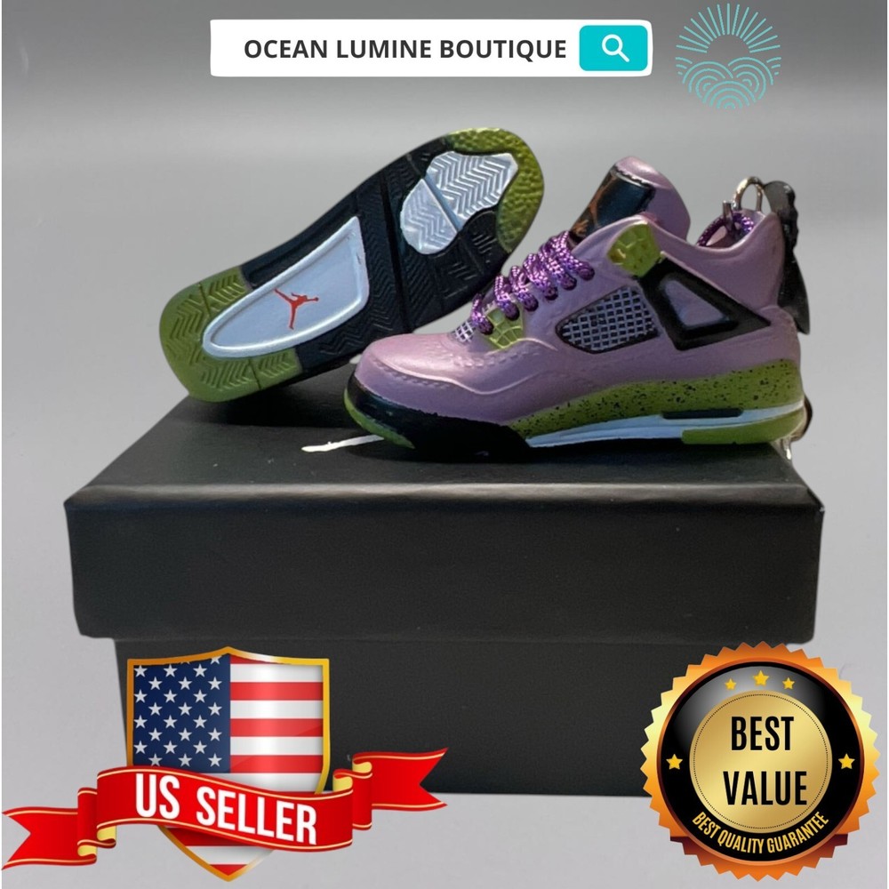 Air Jordan 3D Mini Sneaker Keychain, Shoe Keyring Shoe Box, Display Box Option