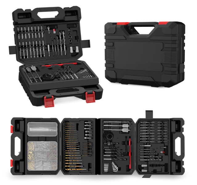 Juego de 418 brocas para madera, metal, mampostería y destornilladores