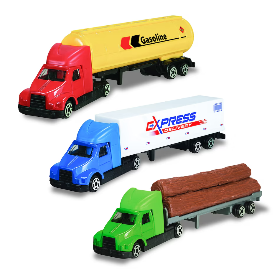 3  pcs TURBO WHEELS BIG RIG HAULER SEMI-TRUCKS & EXPRESS, TANKER & LOG TRAILERS