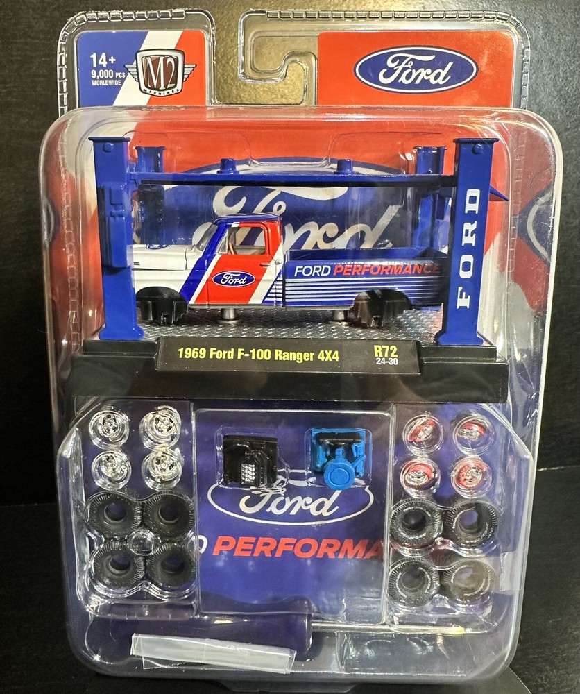 M2 Machines,Model Kit,1969 FORD RANGER F-100 4x4,Ford Performance,R72,New,Lmtd.