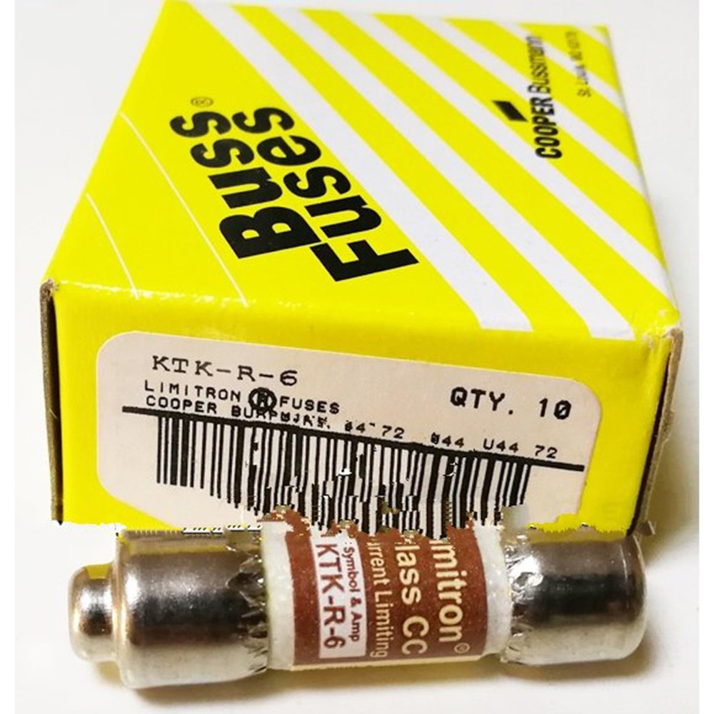 10pc new Bussmann KTK-R-6 KTK-R 6A 600Vac Fast-Acting Fuse Free shipping