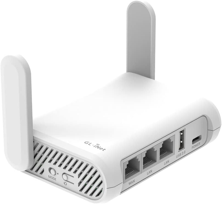 GL-SFT1200 (Opal) Secure Travel Wifi Router, AC1200 Dual Band Gigabit Ethernet W