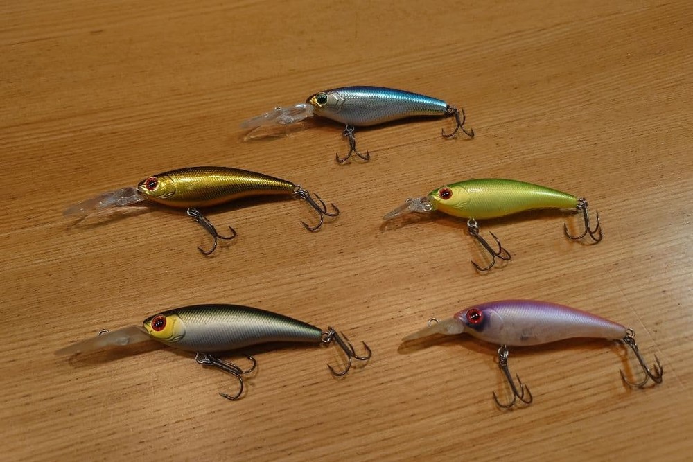 Daiwa Steez Shad & Evergreen Gran Searcher 55 Hard Baits 5 pcs, Excellent