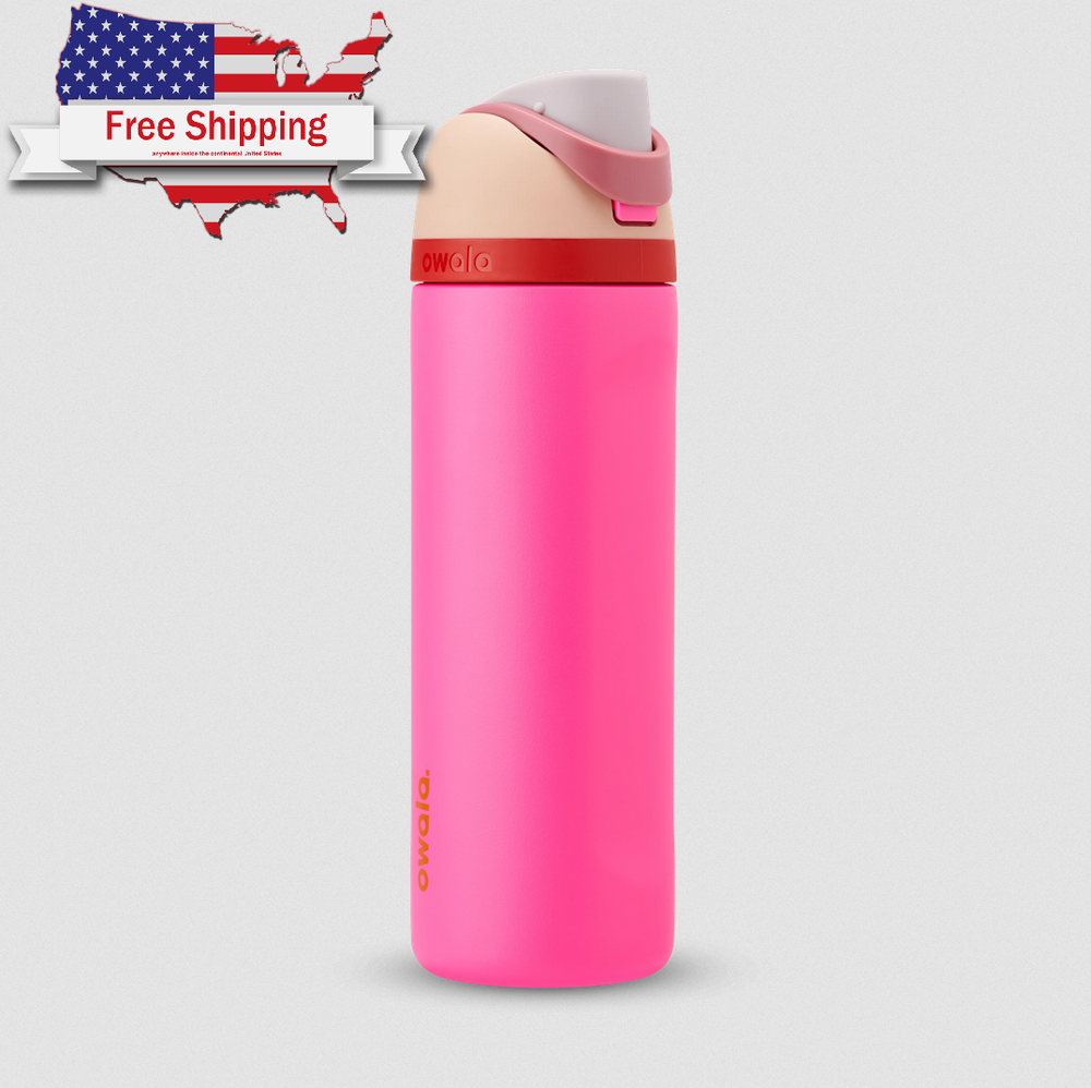 Owala FreeSip Stainless Steel Insulated Water Bottle, 24oz, Can you See Me?.
