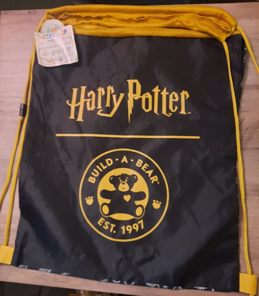 NWT Build-a-Bear Workshop Harry Potter Drawstring Bag Backpack Bear Carrier