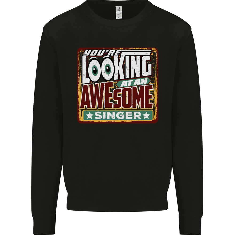 Youre Looking at an Awesome Singer Mens Sweatshirt Jumper