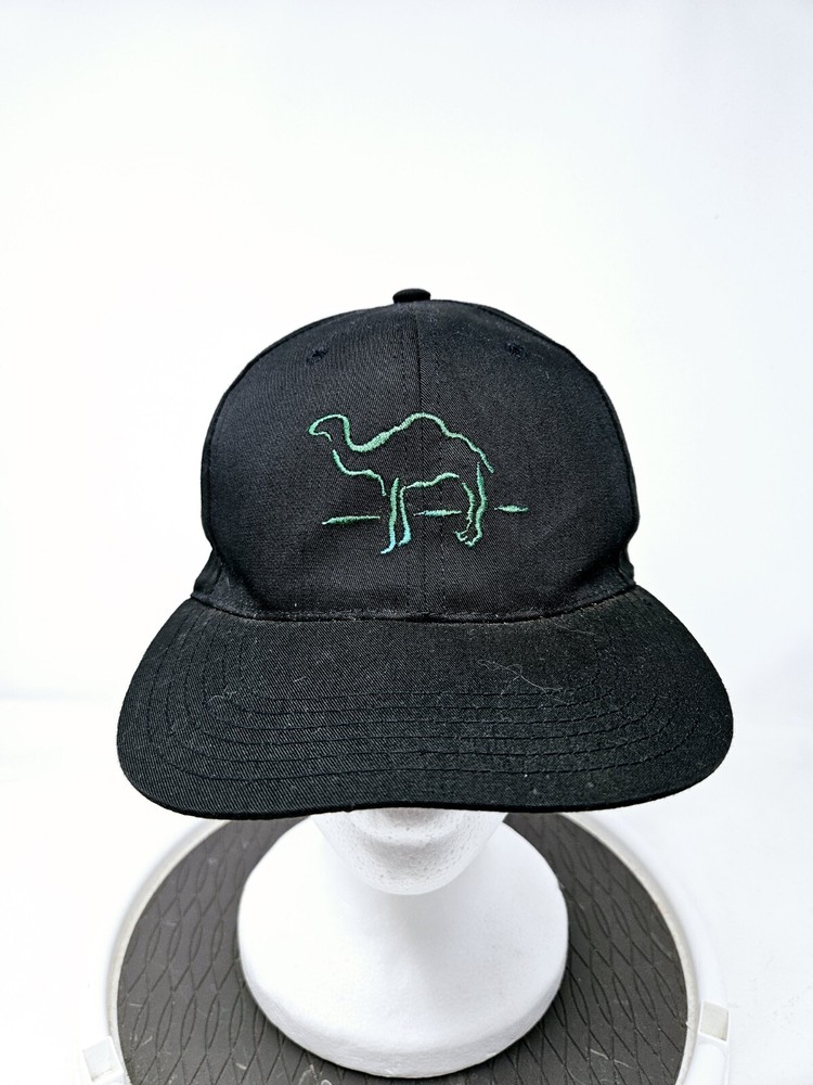 Vintage Camel Cigarettes Hat Cap Snapback Black Adjustable 90s Tobacco Spellout