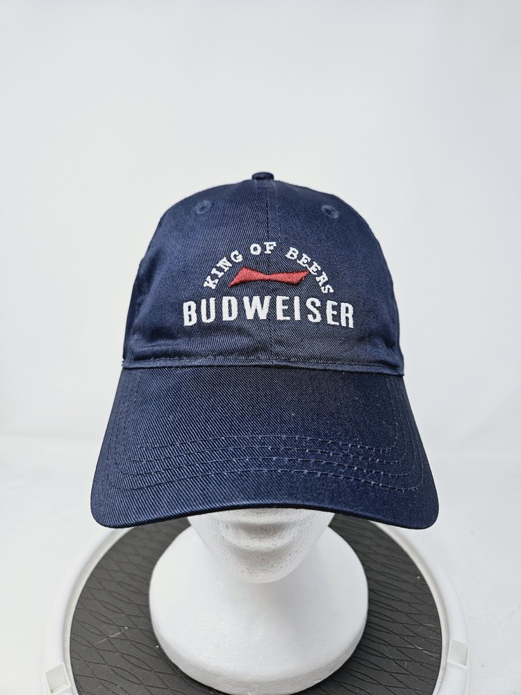 Budweiser King Of Beers Blue Strapback Hat Used Condition FAST SHIPPING