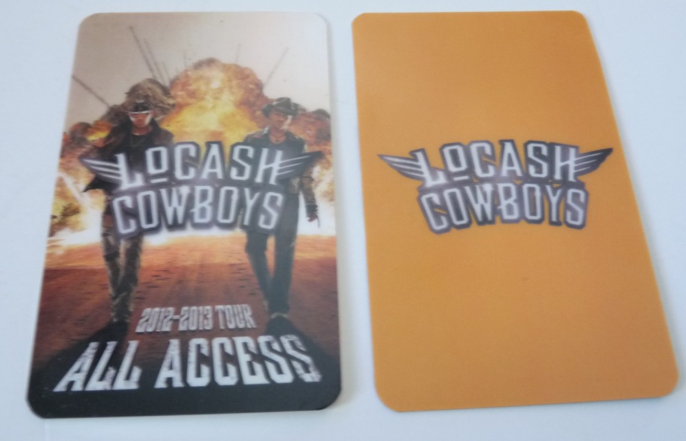 LoCash Cowboys 2012-2013 Tour All Access  Concert Backstage Laminate Pass D12