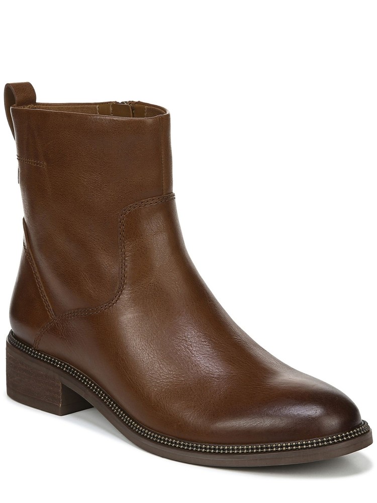 FRANCO SARTO Womens Brown Ball Link Trim At Welt Brindle Booties 6.5 M