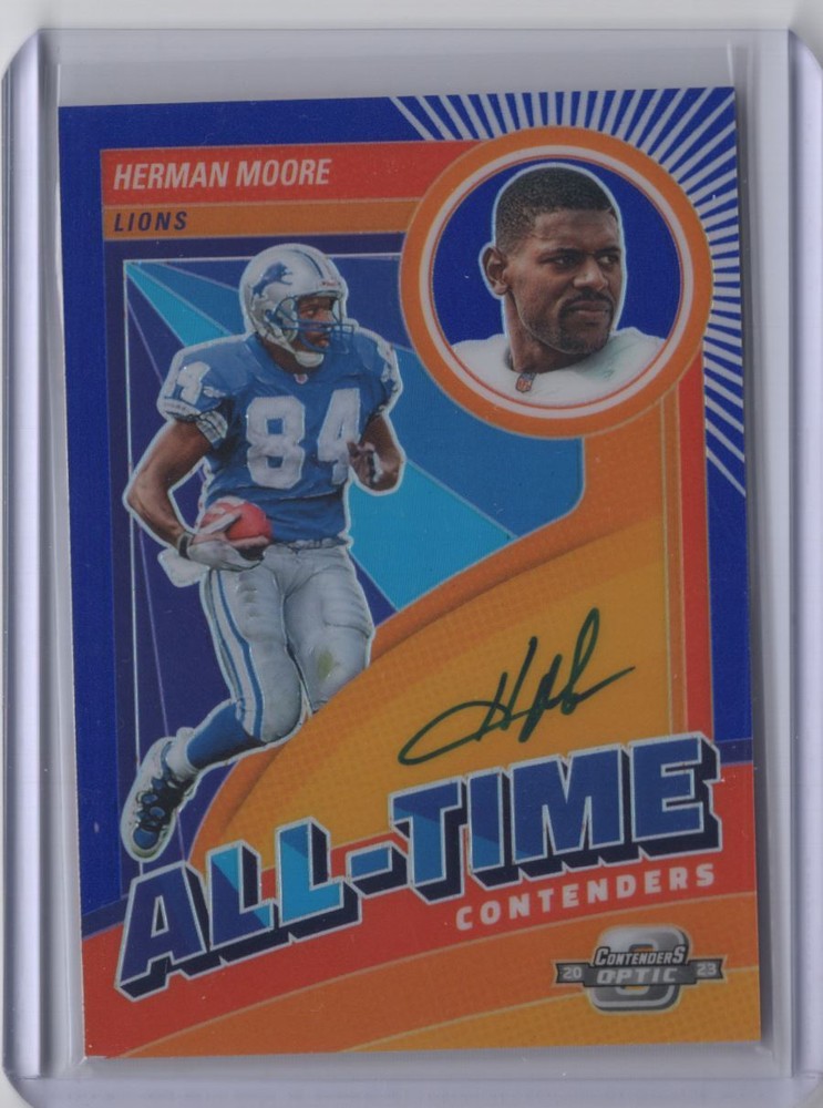 #ATC-HM 2023 Panini Contenders Optic Blue All-Time Contenders Herman Moore Auto