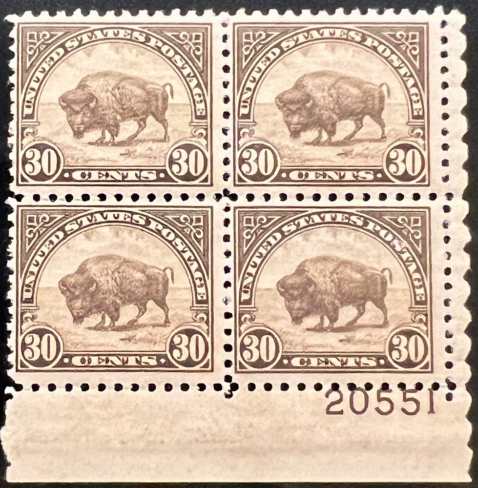 Scott#: 700 - Bison 30¢ 1931 BPE Perf 10½ x 11 Plate Block of Four MNHOG