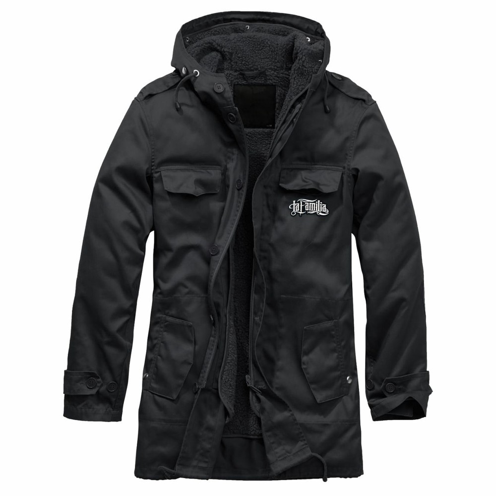 Mens Parka With Detachable Lining Winter Jacket La Familia Logo M - 5XL