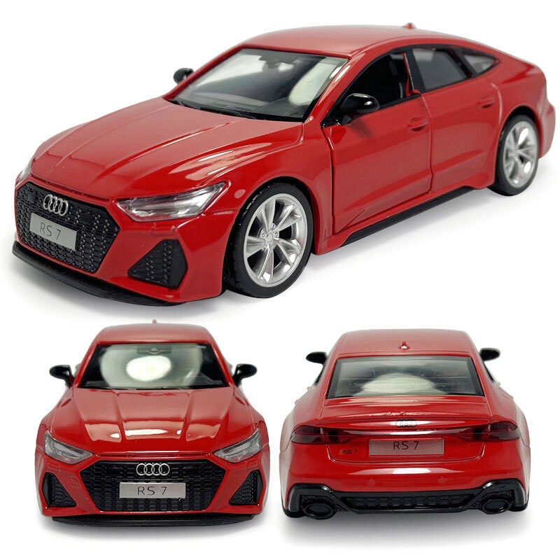 1/35 Scale Audi RS 7 Sportback Diecast Metal Toy Car Red Boys Gift