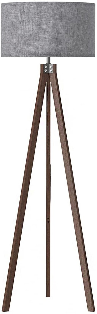 Wood Tripod Floor Lamp, Mid Century Standing Lamp, Modern Design Reading Floo...